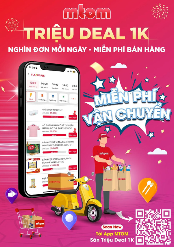 3 bước dễ dàng săn deal 1k trên sàn TMĐT MTOM